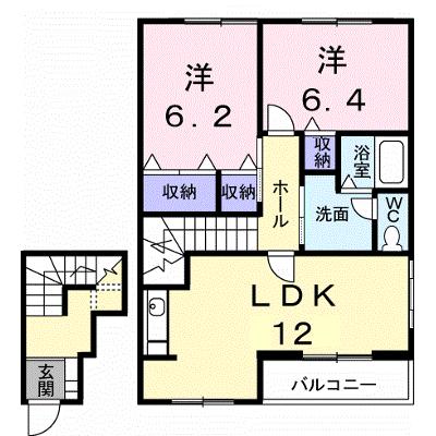 グランディール・堀越 202【管理NO：1-011037201-02020】 ★家具家電は申し込み後に搬入しますの外観画像