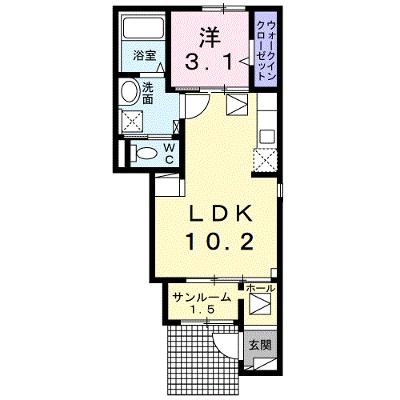ビリーブ　Ｃ 102【管理NO：1-026543103-01020】 ★家具家電は申し込み後に搬入しますの外観画像