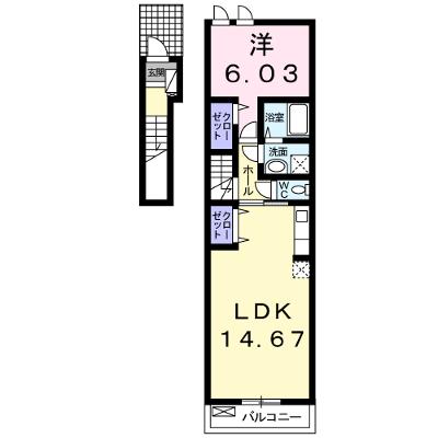 アムールメゾン林田 202【管理NO：1-018109501-02020】 ★家具家電は申し込み後に搬入しますの外観画像
