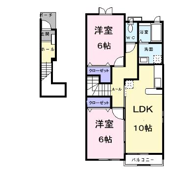 ヴァイオレット・パラッツオＡ 201【管理NO：1-012824501-02010】 ★家具家電は申し込み後に搬入しますの外観画像