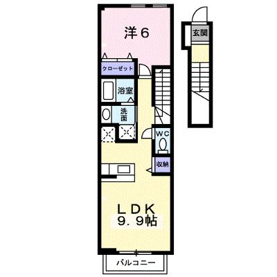 シャン・ミリューⅡＣ 203【管理NO：1-011825401-02030】 ★家具家電は申し込み後に搬入します★の外観画像