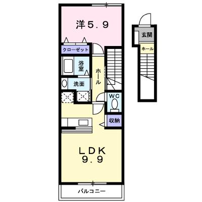 イリス　セゾン　Ｂ 202【管理NO：1-011510102-02020】 ★家具家電は申し込み後に搬入しますの外観画像