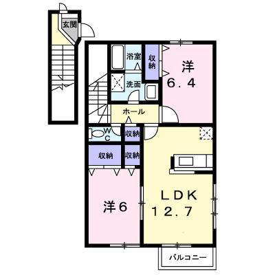 リブ・サンフラウァ　Ｂ 201【管理NO：1-010432102-02010】 ★家具家電は申し込み後に搬入しますの外観画像