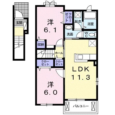 ラメゾン　ドゥ　カンパーニュＢ 201【管理NO：1-018202202-02010】 ★家具家電は申し込み後に搬入します★の外観画像