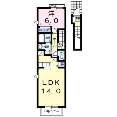 リジエール　タンドルＡ 201【管理NO：1-017243401-02010】 ★家具家電は申し込み後に搬入します★の外観画像