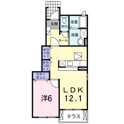 メゾン　ハナブサ　Ａ 101【管理NO：1-015467501-01010】 ★家具家電は申し込み後に搬入しますの外観画像