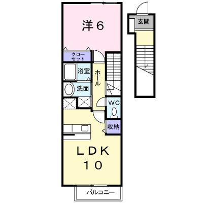 カーサ　フェリーチェ 204【管理NO：1-014503301-02040】 ★家具家電は申し込み後に搬入します★の外観画像