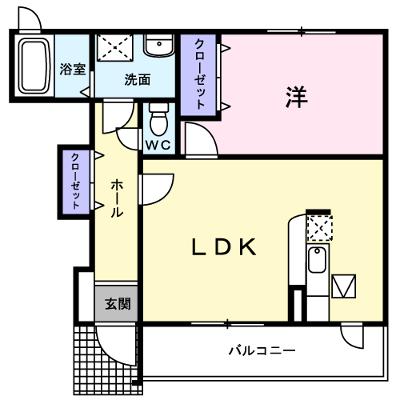モーダフィオーレＡ 102【管理NO：1-014397701-01020】 ★家具家電は申し込み後に搬入します★の外観画像