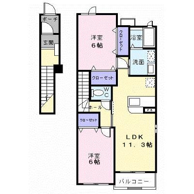 パークサイド　Ａ 201【管理NO：1-013077201-02010】の外観画像