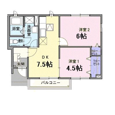 ハッピーセブン 102【管理NO：1-013057001-01020】 ★家具家電は申し込み後に搬入しますの外観画像