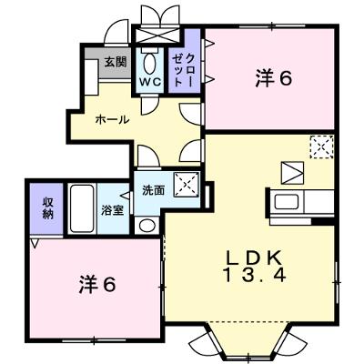ベル・ソレイユＤ 101【管理NO：1-012954002-01010】 ★家具家電は申し込み後に搬入しますの外観画像