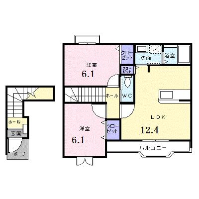 カサデルソレアード 202【管理NO：1-012671601-02020】 ★家具家電は申し込み後に搬入します★の外観画像