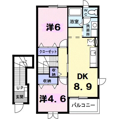 ミストラルＢ 203【管理NO：1-012582202-02030】 ★家具家電は申し込み後に搬入しますの外観画像
