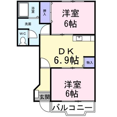 レガシーガーデンⅡ 102【管理NO：1-012224901-01020】 ★家具家電は申し込み後に搬入しますの外観画像