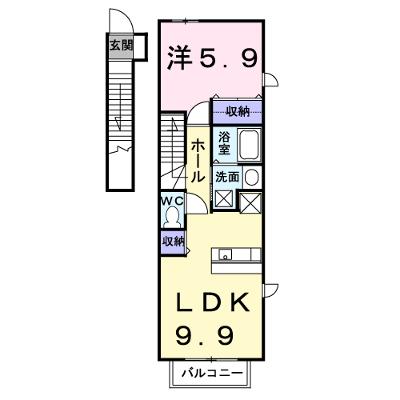 セレーノＢ 201【管理NO：1-011903601-02010】 ★家具家電は申し込み後に搬入しますの外観画像