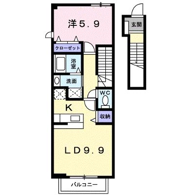 シャン・ミリューⅡＣ 202【管理NO：1-011825401-02020】 ★家具家電は申し込み後に搬入しますの外観画像