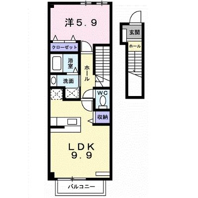 シャン・ミリュー　ⅠＡ 203【管理NO：1-011689101-02030】 ★家具家電は申し込み後に搬入しますの外観画像