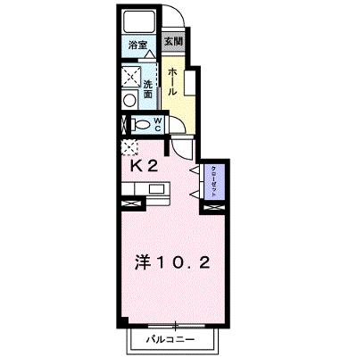 シャン・ミリュー　ⅠＡ 102【管理NO：1-011689101-01020】 ★家具家電は申し込み後に搬入しますの外観画像