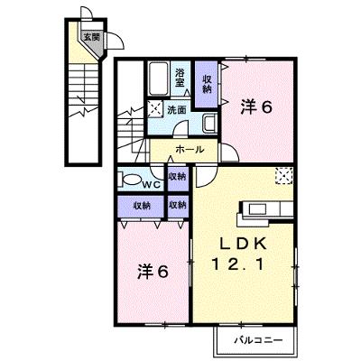 シンサリティ．ＭⅡ　Ａ 201【管理NO：1-011043401-02010】 ★家具家電は申し込み後に搬入しますの外観画像