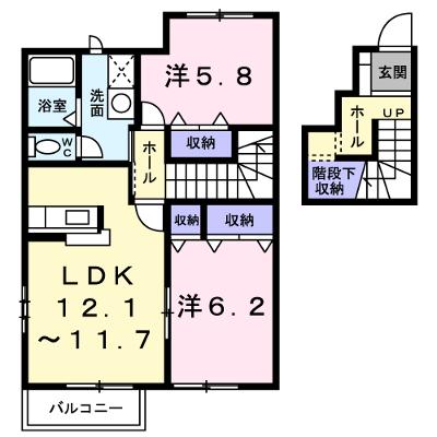ひまわり　Ｂ 202【管理NO：1-010679702-02020】 ★家具家電は申し込み後に搬入します★の外観画像