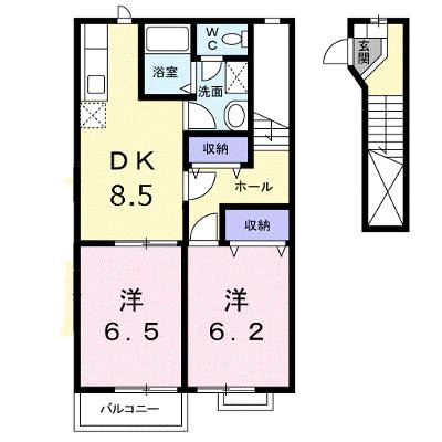 コスモハイツ　Ｃ 203【管理NO：1-007717903-02030】 ★家具家電は申し込み後に搬入します★の外観画像