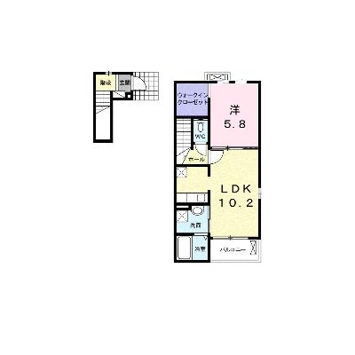 メゾン　シャルマン　Ａ 201【管理NO：1-017458801-02010】 ★家具家電は申し込み後に搬入しますの外観画像