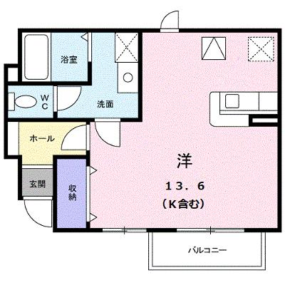 アルカンシェル庄内Ⅱ 102【管理NO：1-012245602-01020】 ★家具家電は申し込み後に搬入します★の外観画像