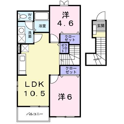 ラフレシールⅡ 202【管理NO：1-011849202-02020】 ★家具家電は申し込み後に搬入します★の外観画像