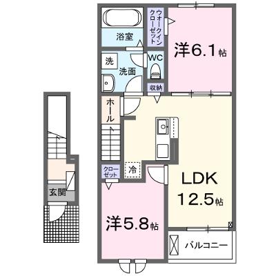 クリスタルコートＪ３ 202【管理NO：1-028438901-02020】 ★家具家電は申し込み後に搬入します★の外観画像