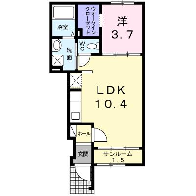 シュウ・レミングＡ 102【管理NO：1-018529001-01020】 ★家具家電は申し込み後に搬入します★の外観画像