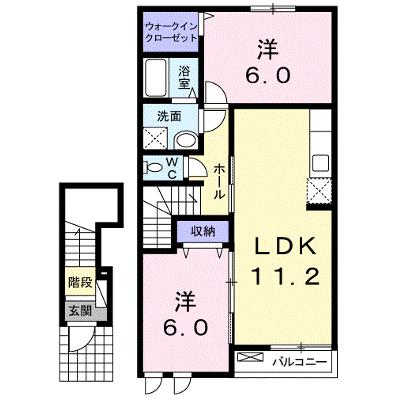 プラシード　カーサ　Ⅲ 205【管理NO：1-017920901-02040】 ★家具家電は申し込み後に搬入しますの外観画像