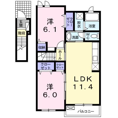ベル・ヴィオラＫⅢ 203【管理NO：1-017667401-02030】 ★家具家電は申し込み後に搬入しますの外観画像