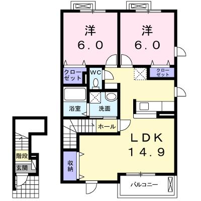 プチ・シャトーＡ 203【管理NO：1-016984501-02030】 ★家具家電は申し込み後に搬入します 2026年08月上旬入居可能の外観画像