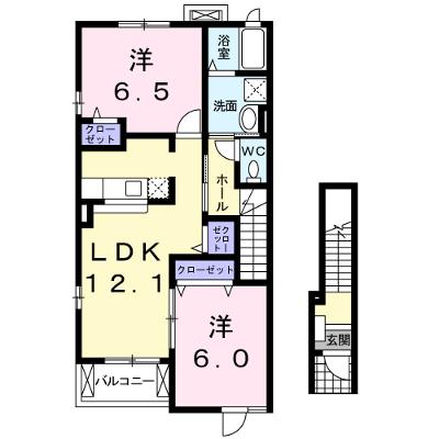 ア・ラ・モード　ヴィラ　Ａ 201【管理NO：1-016859801-02010】 ★家具家電は申し込み後に搬入しますの外観画像
