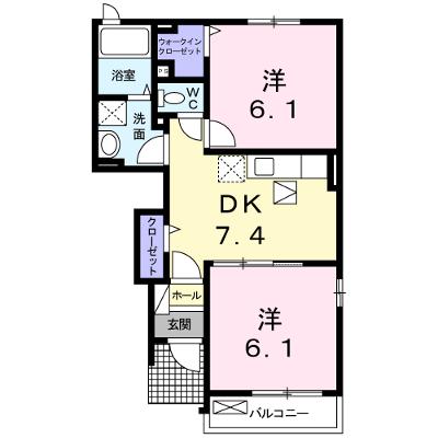 ヴィラフォンテーヌＣ 102【管理NO：1-016362201-01020】 ★家具家電は申し込み後に搬入します★の外観画像