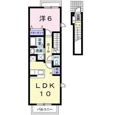 イリーデ・カーサ 201【管理NO：1-014693401-02010】 ★家具家電は申し込み後に搬入します★の外観画像