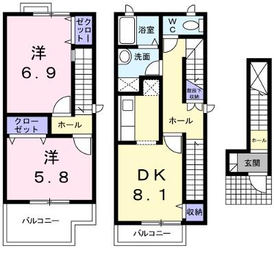ビッグ・イースト上泉 207【管理NO：1-011421601-02060】 ★家具家電は申し込み後に搬入します★の外観画像