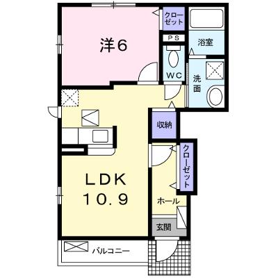 レ　クレ　ドール　Ａ 101【管理NO：1-015798501-01010】 ★家具家電は申し込み後に搬入しますの外観画像