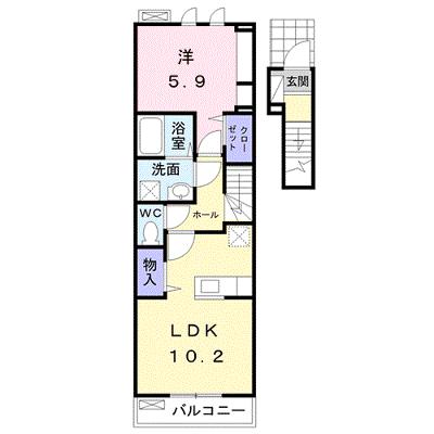 レジデンス鳥生３ 203【管理NO：1-024652103-02030】 ★家具家電は申し込み後に搬入しますの外観画像