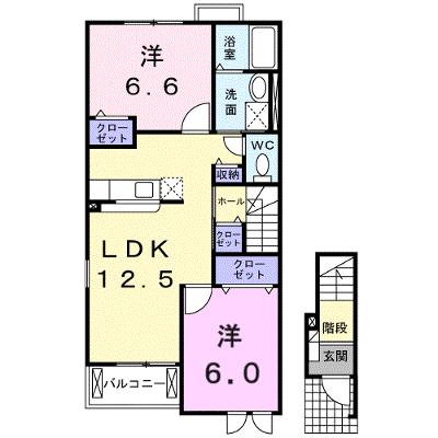 ファスタージュ　Ⅱ 201【管理NO：1-014997602-02010】 ★家具家電は申し込み後に搬入しますの外観画像