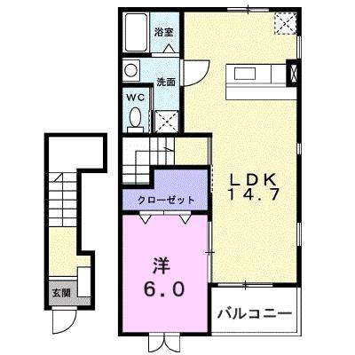 ウインド・ヒルⅠ 202【管理NO：1-013392401-02020】 ★家具家電は申し込み後に搬入しますの外観画像