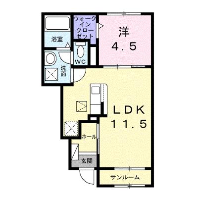 ア・ピアチェーレ　Ｆ 105【管理NO：1-028483901-01040】 ★家具家電は申し込み後に搬入します★の外観画像