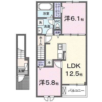 エストレージャⅡ 202【管理NO：1-028360902-02020】 ★家具家電は申し込み後に搬入しますの外観画像
