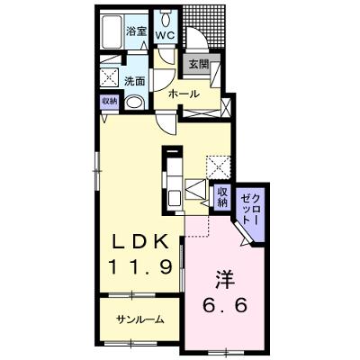 サウス　ブリーズ　ツバキ　Ⅰ 102【管理NO：1-022908901-01020】 ★家具家電は申し込み後に搬入します 2026年07月下旬入居可能の外観画像