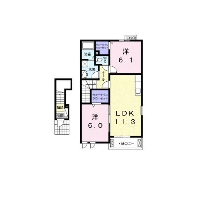 ル　シエル　Ⅲ 202【管理NO：1-017598303-02020】 ★家具家電は申し込み後に搬入します★ ★2026年08月下旬入居可能★の外観画像