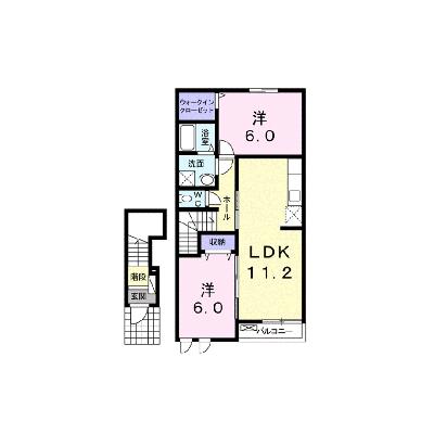 ジェルメ．Ｋ　Ⅱ 202【管理NO：1-016373902-02020】 ★家具家電は申し込み後に搬入しますの外観画像