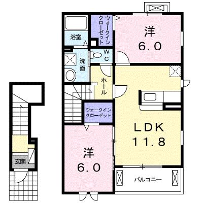 ファスタージュⅢ 205【管理NO：1-014544901-02040】 ★家具家電は申し込み後に搬入しますの外観画像