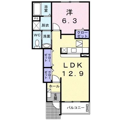 メリーグレースＢ 102【管理NO：1-013514302-01020】 ★家具家電は申し込み後に搬入しますの外観画像