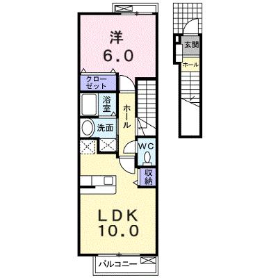 チェリッシュⅡ 202【管理NO：1-012955002-02020】 ★家具家電は申し込み後に搬入します★の外観画像
