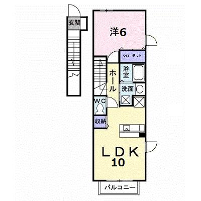 プラシードカーサⅡ 201【管理NO：1-012573102-02010】 ★家具家電は申し込み後に搬入します★の外観画像